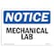 Signmission OSHA Notice, 5" Height, Mechanical Lab Sign, 7" X 5", Landscape OS-NS-D-57-L-14170 - alternate 1